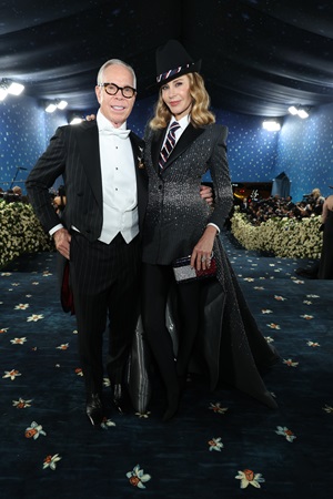 Tommy Hilfiger and wife Dee Hilfiger in custom Tommy Hilfiger attire at the Met Gala 2025